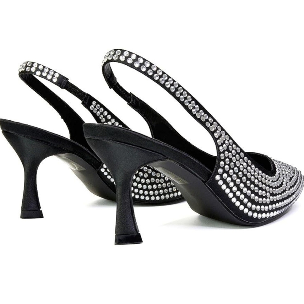 BRAND NEW JESSICA SIMPSON WOMEN'S DIAMANTE SLINGBACK POINTE  LOW HEEL  S…